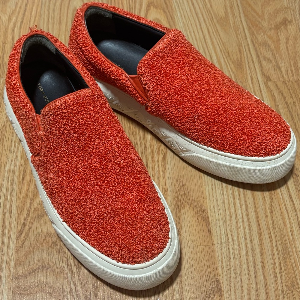 TORY BURCH LADYBUG SLIP-ON SNEAKER 🐞 SIZE 10 EUC PIPER RED - Picture 3 of 13